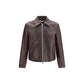 Brown Calf Leather Bos Taurus Leather Jacket