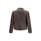 Brown Calf Leather Bos Taurus Leather Jacket