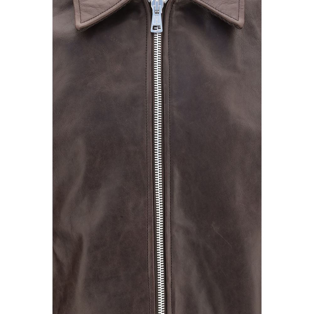 Brown Calf Leather Bos Taurus Leather Jacket