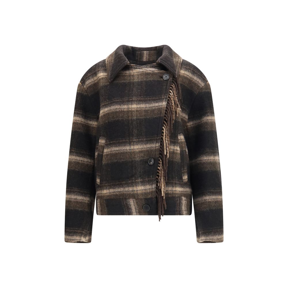 Black Wool Oves Aries Coat