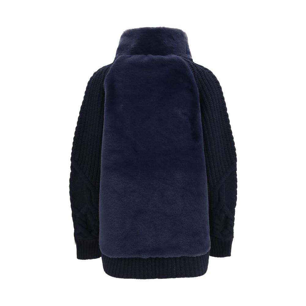 Blue Wool Oves Aries Full-Length Jacket