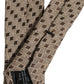 Brown Patterned Wool Adjustable Necktie Men Accessory Tie
