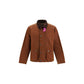 Brown Cotton Full-Length Jacket