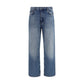 Blue Cotton Slim Fit Jeans