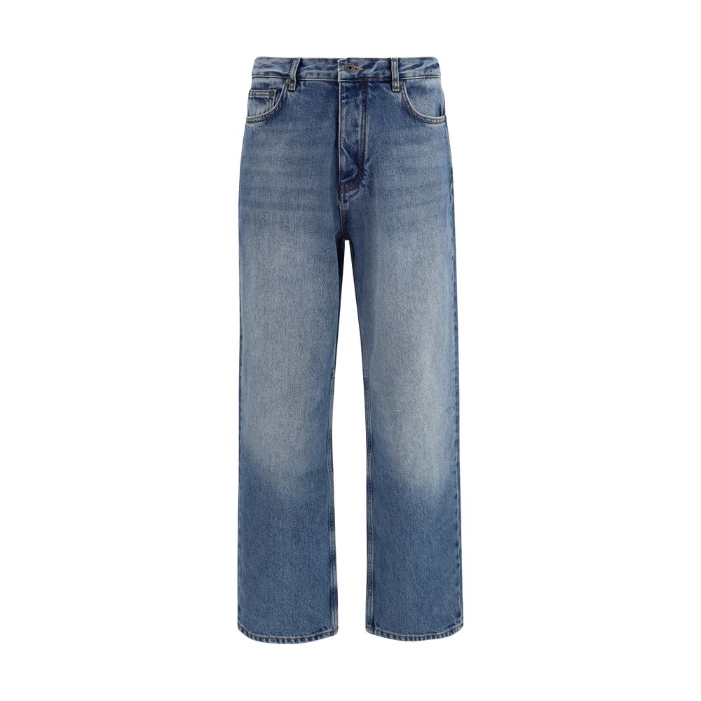 Blue Cotton Slim Fit Jeans