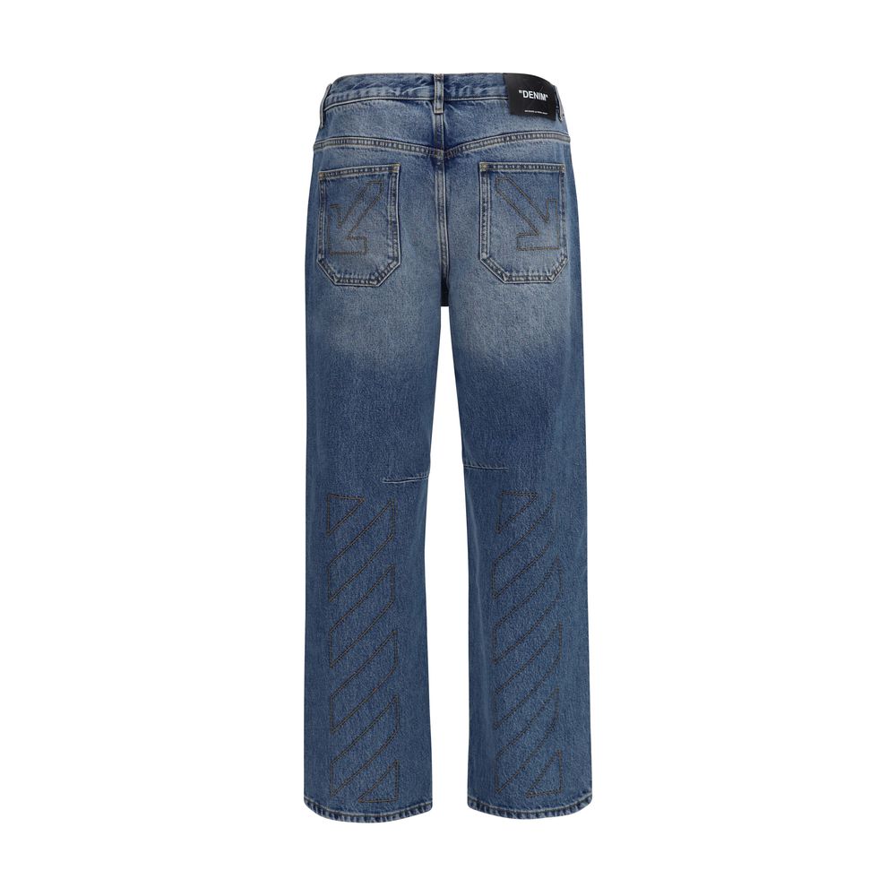 Blue Cotton Slim Fit Jeans