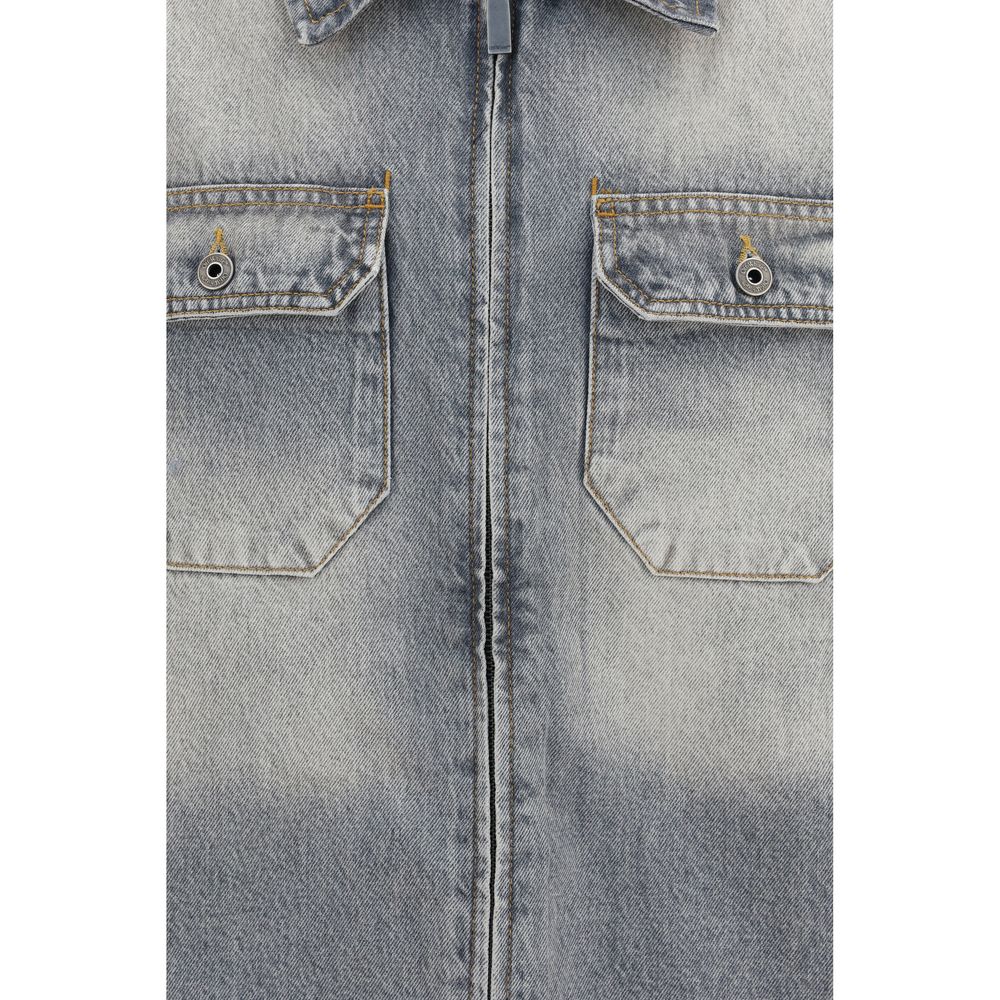 Gray Cotton Denim Jacket
