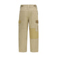Beige Cotton Cargo Pants
