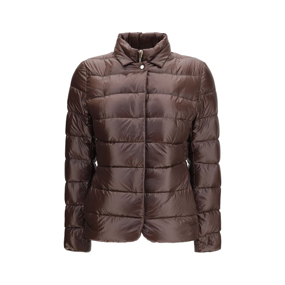 Brown Goose Down Full-Length Jacket