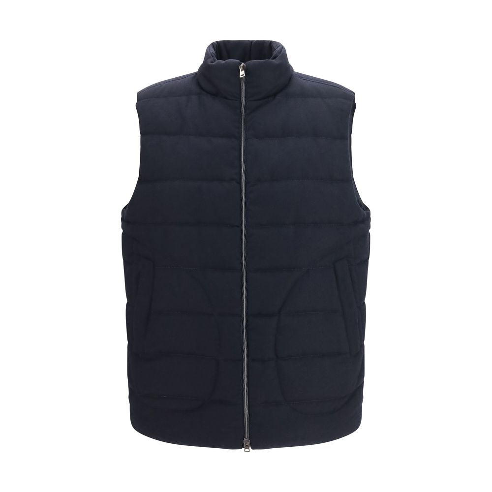 Blue Wool Oves Aries Sleeveless Jacket