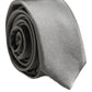 Gray Satin 100% Silk Adjustable Tied Men Necktie Tie