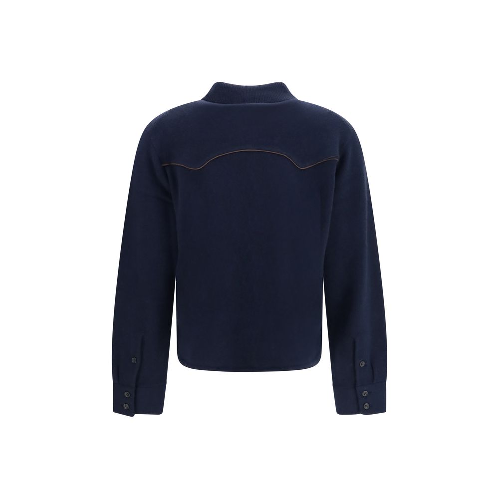 Blue Cashmere Dress Shirt