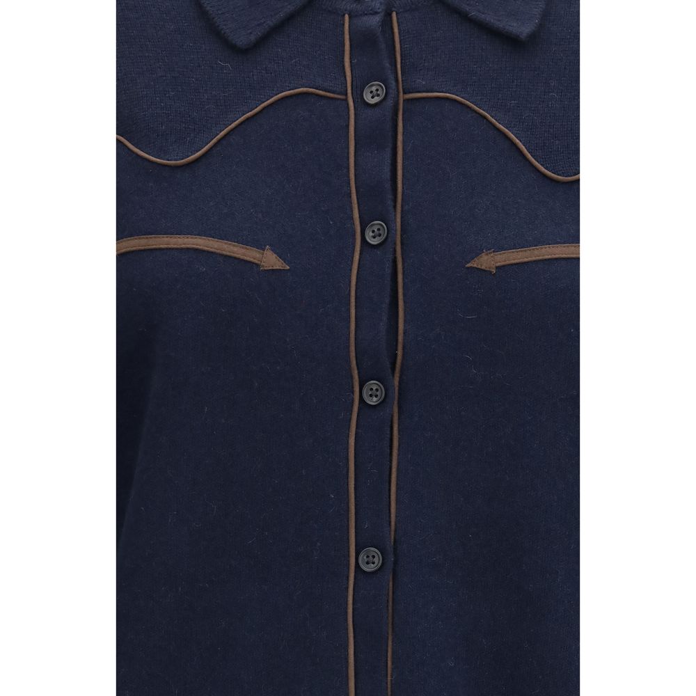 Blue Cashmere Dress Shirt