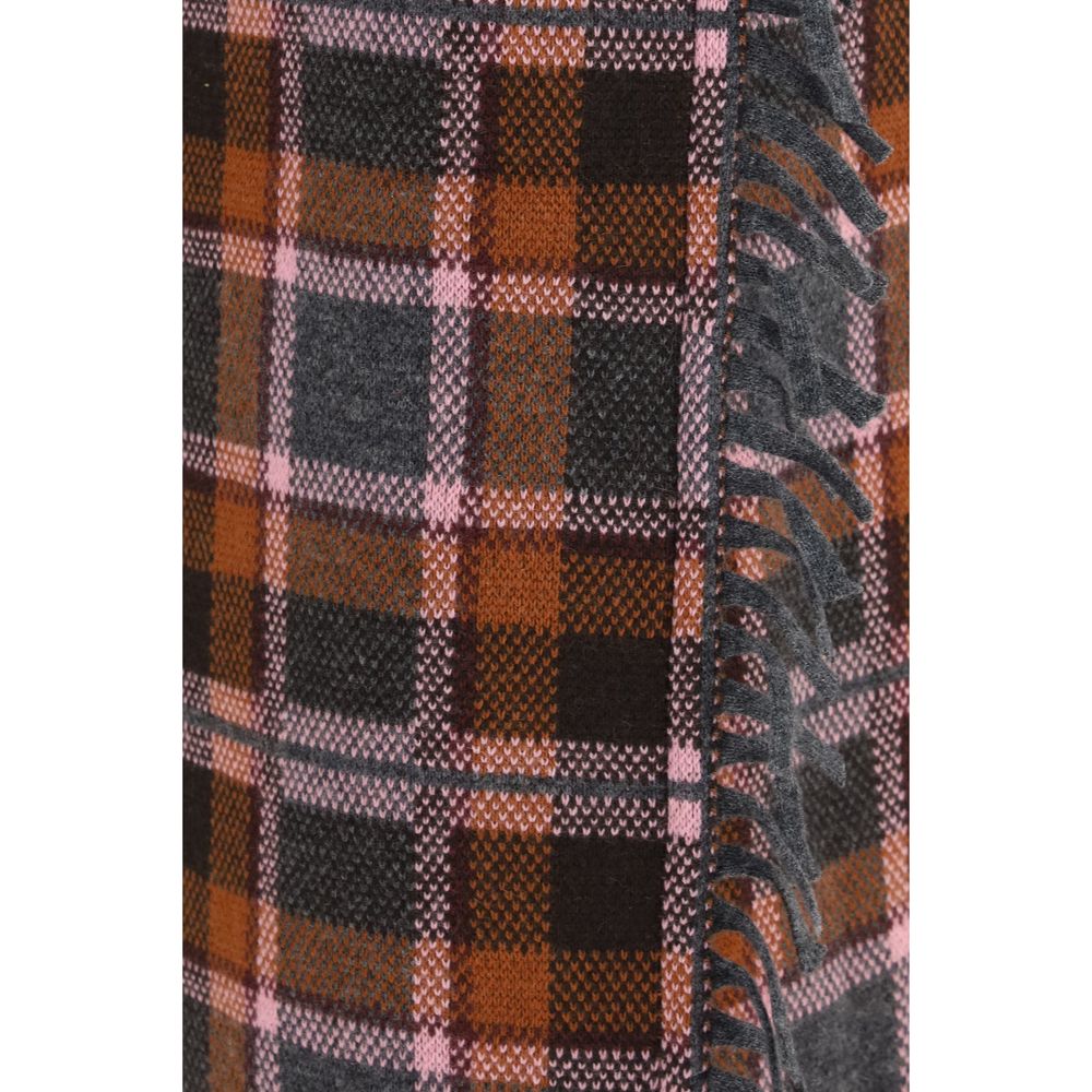 Brown Wool Oves Aries Midi Skirt