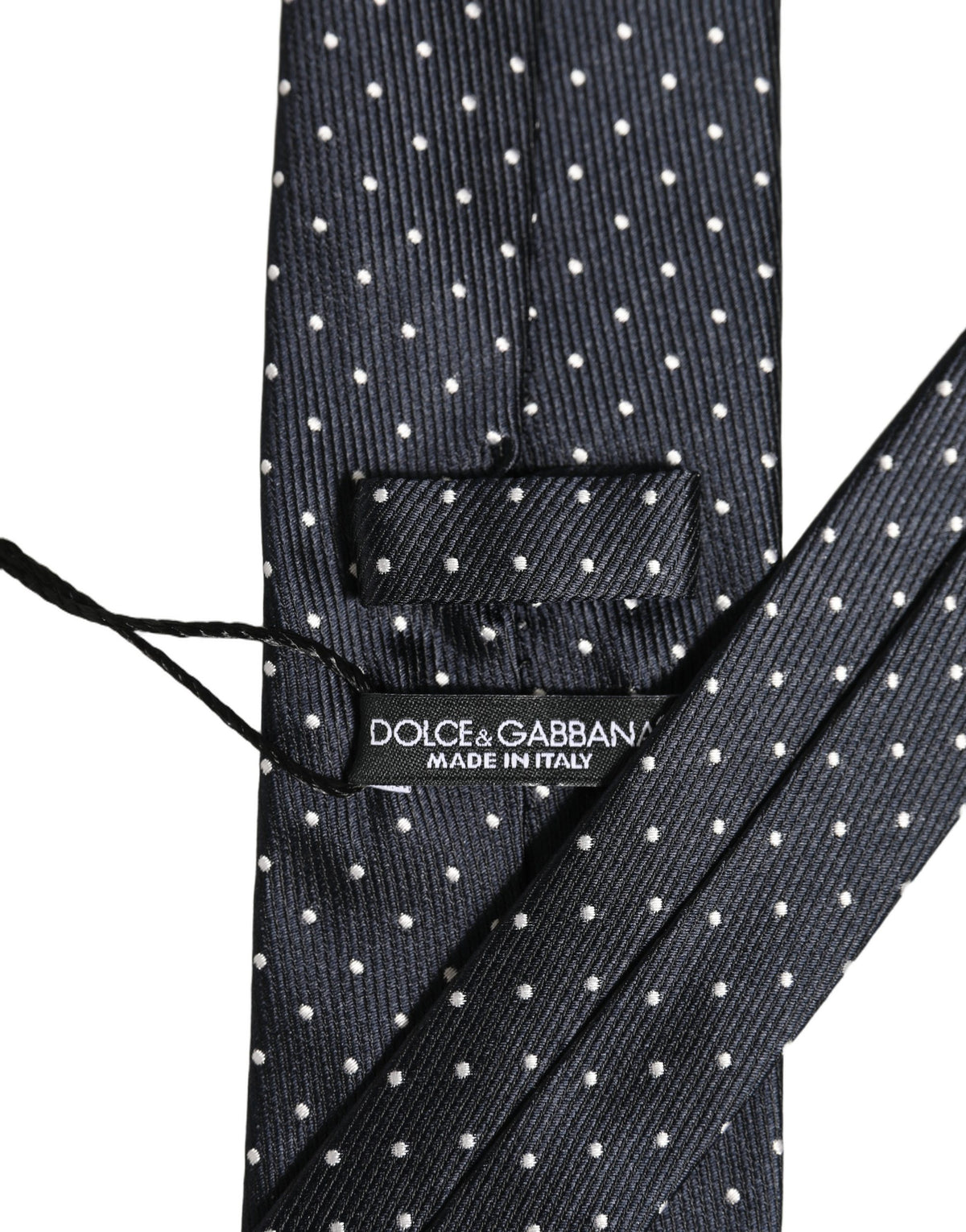 Dark Blue Polka Dot Silk Adjustable Necktie Accessory Tie