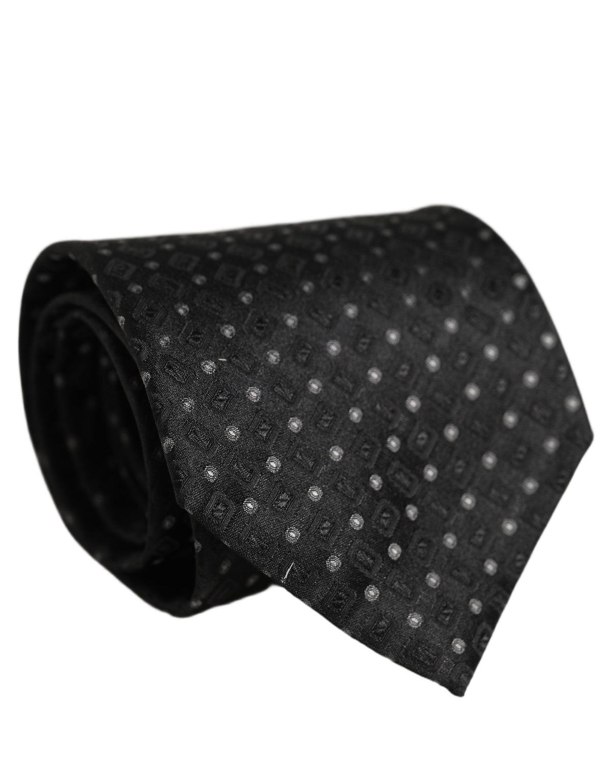 Black Jacquard Silk Adjustable Men Necktie Accessory Tie