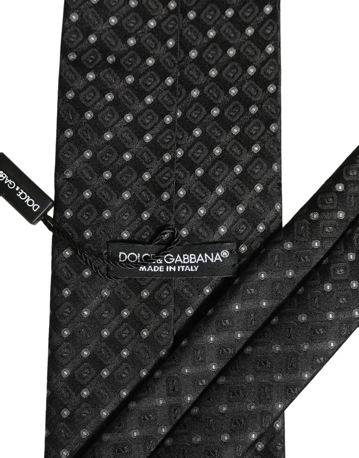 Black Jacquard Silk Adjustable Men Necktie Accessory Tie