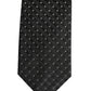 Black Jacquard Silk Adjustable Men Necktie Accessory Tie