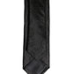 Black Silk Jacquard Adjustable Men Necktie Accessory Tie