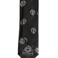 Black Crest Emblem Silk Adjustable Necktie Accessory Tie
