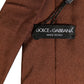 Brown Silk Classic Adjustable Men Necktie Accessory Tie
