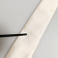 Cream Satin 100% Silk Adjustable Tied Men Necktie Tie