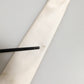 Cream Satin 100% Silk Adjustable Tied Men Necktie Tie