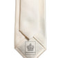 Cream Satin 100% Silk Adjustable Tied Men Necktie Tie