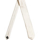 Cream Satin 100% Silk Adjustable Tied Men Necktie Tie