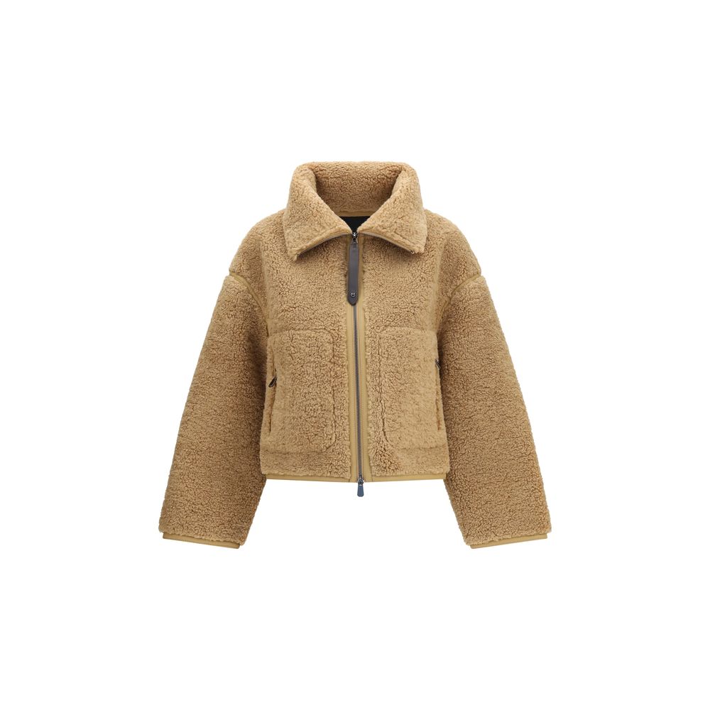 Beige Polyester Shell Jacket