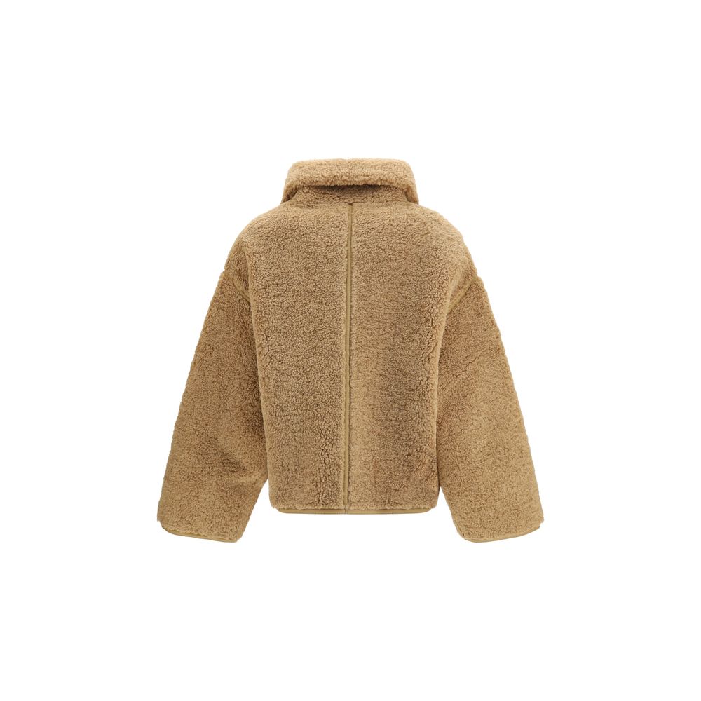 Beige Polyester Shell Jacket