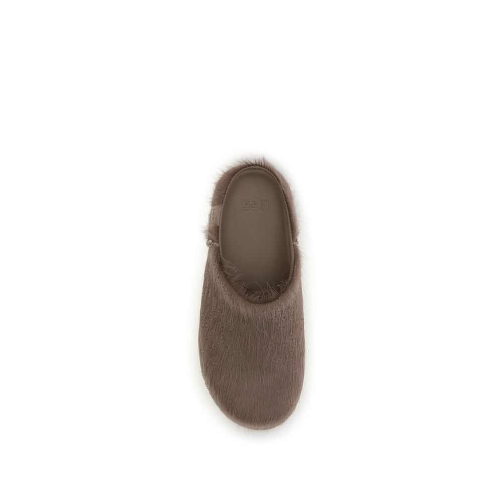 Brown Nubuc Leather Clogs