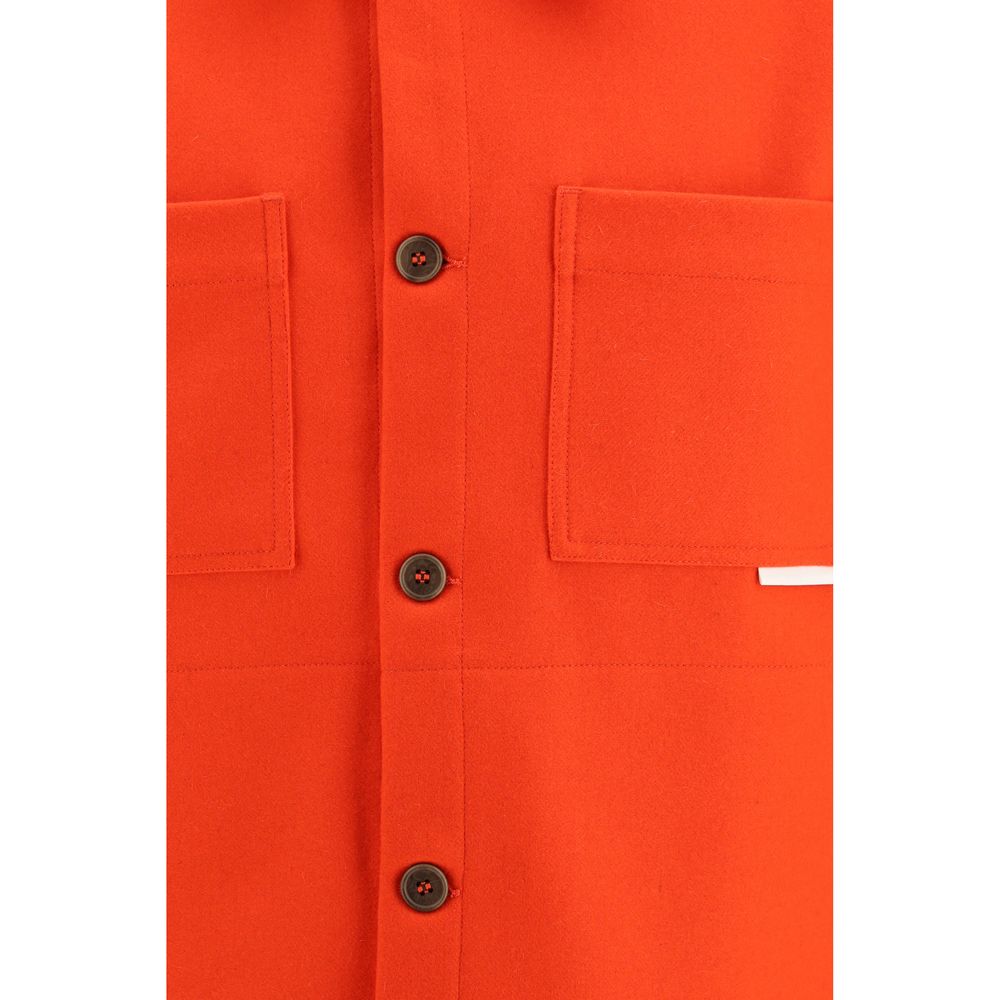 Red Wool Oves Aries Full-Length Jacket