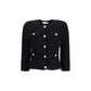 Black Viscose Shell Jacket
