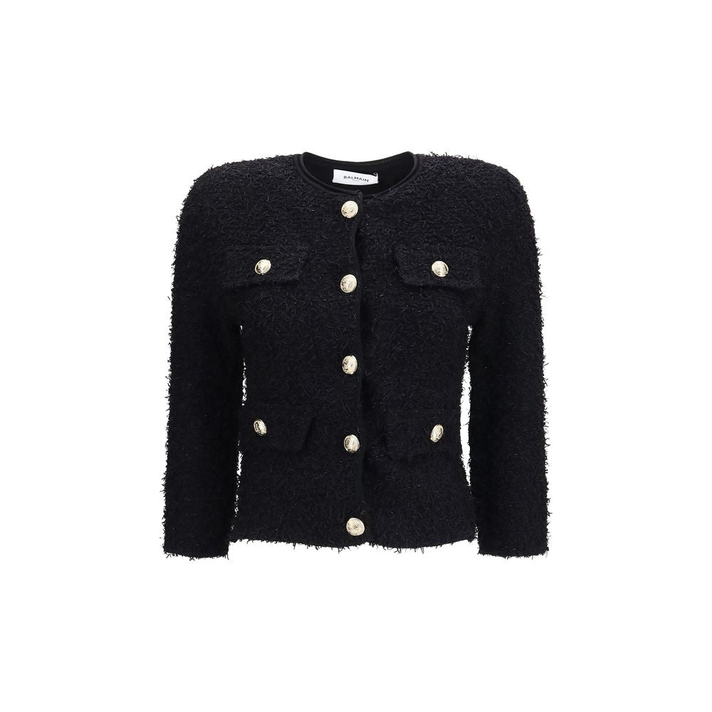 Black Viscose Shell Jacket