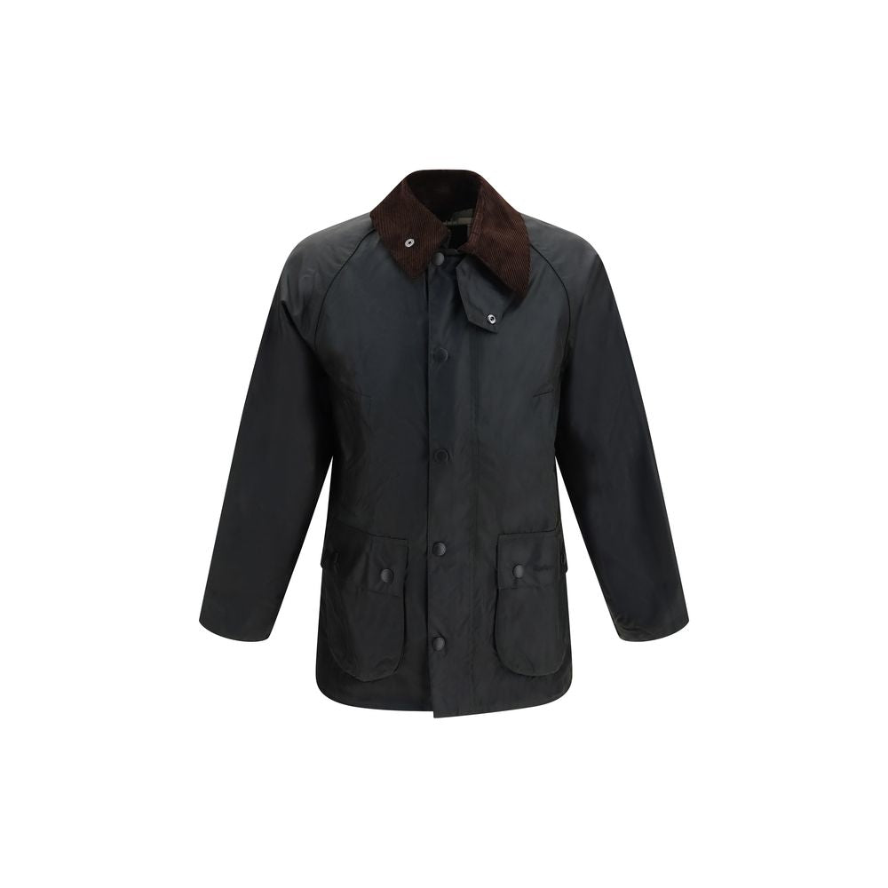 Black Cotton Full-Length Jacket