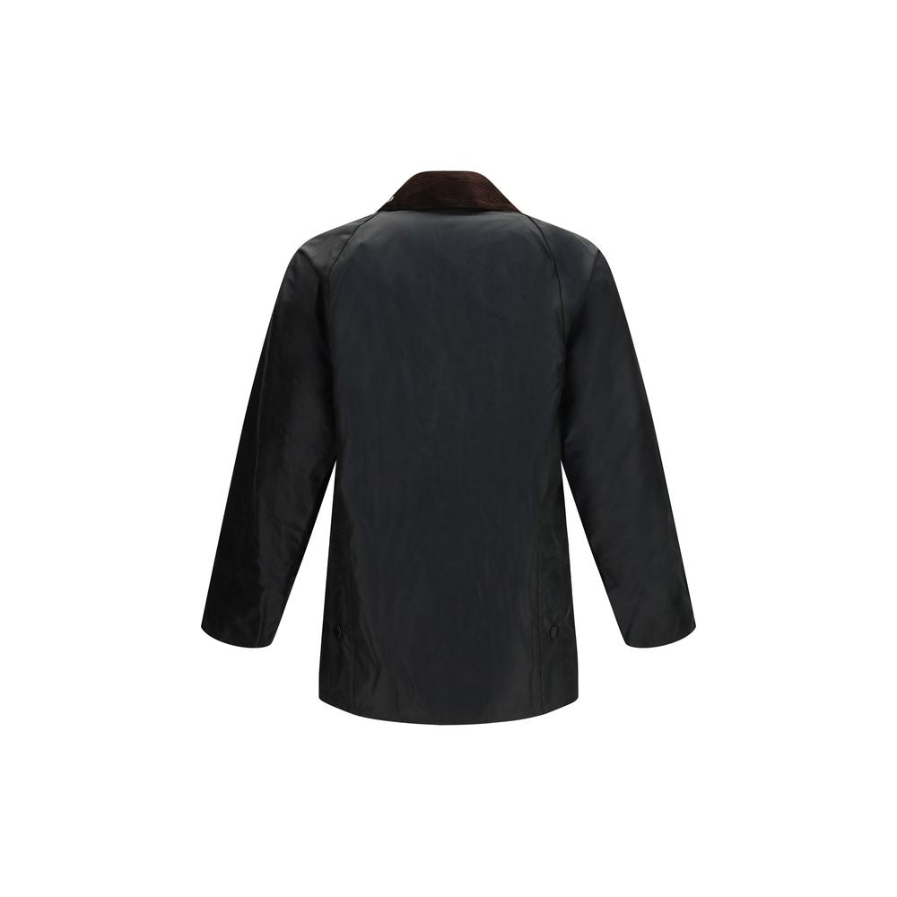 Black Cotton Full-Length Jacket