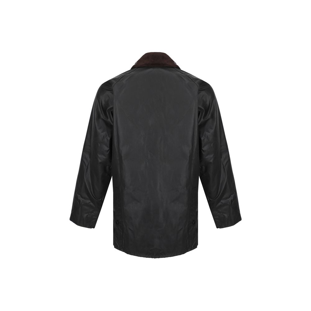 Black Cotton Full-Length Jacket