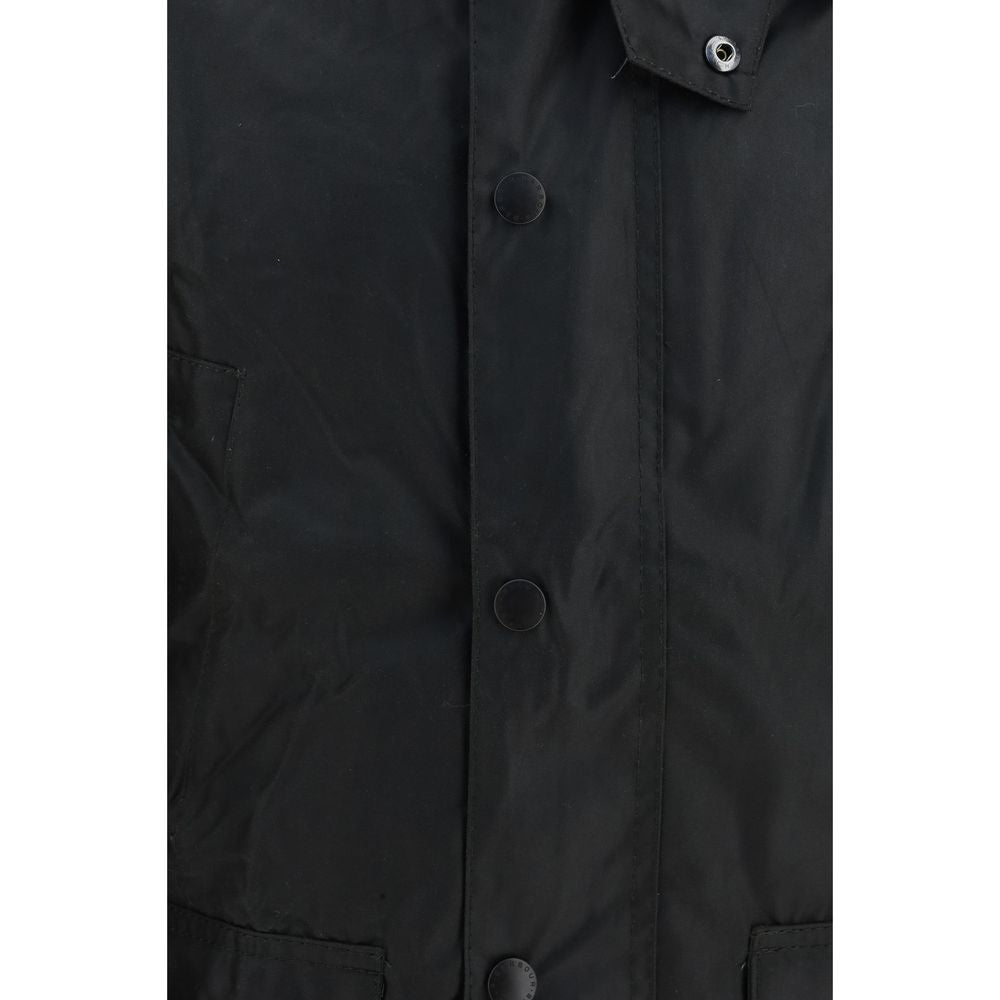 Black Cotton Full-Length Jacket