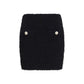 Black Viscose Mini Skirt