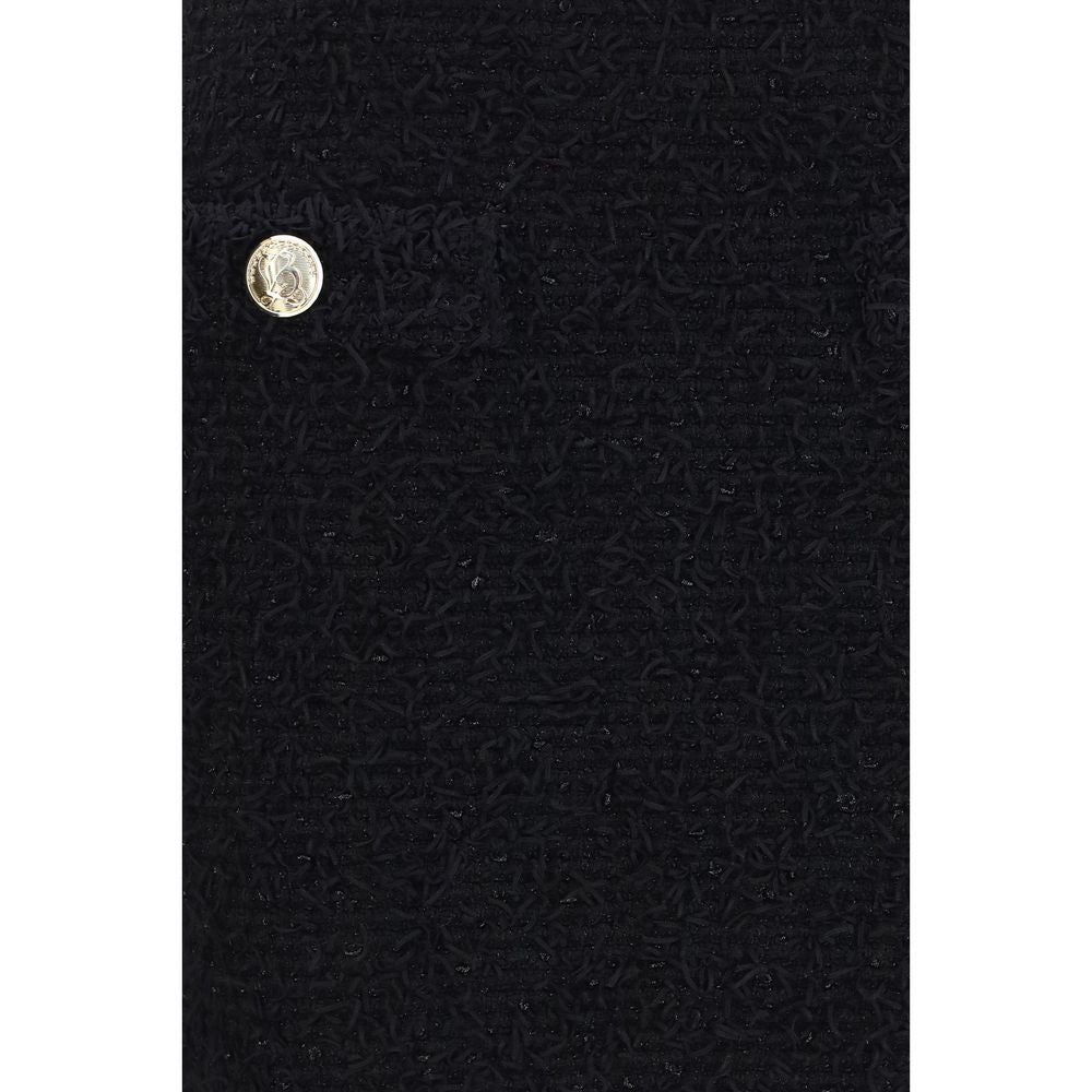 Black Viscose Mini Skirt