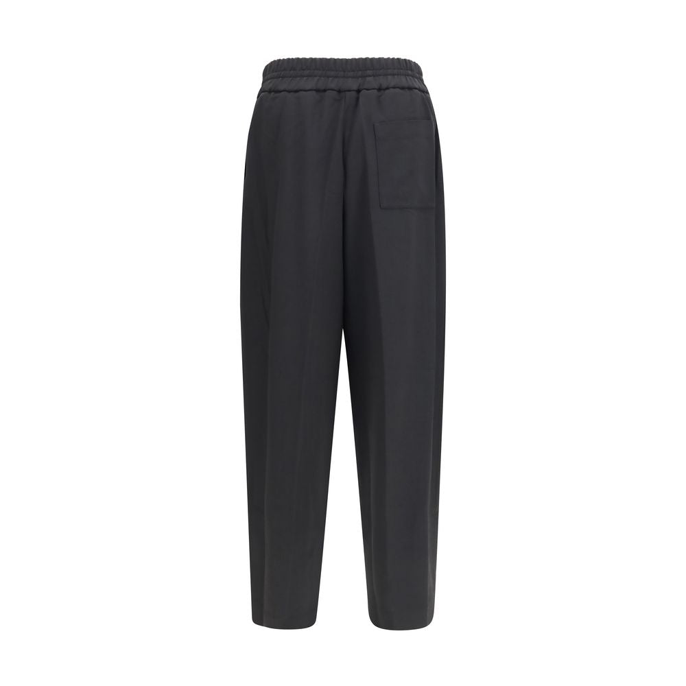 Black Wool Oves Aries Casual Pants
