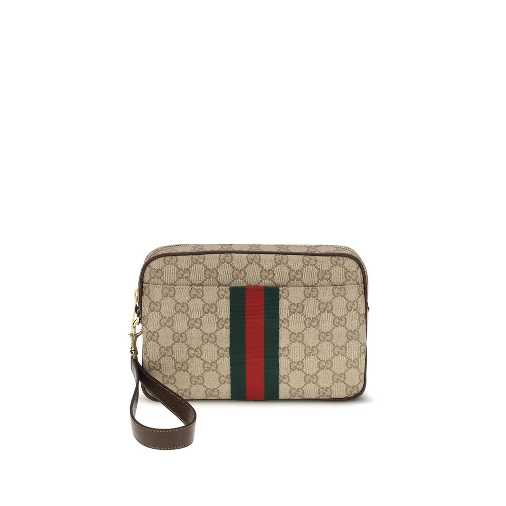 Beige Fabric Shoulder Bag