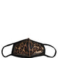 Brown Black Leopard Print Elastic Ear Strap Face Mask
