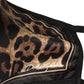 Brown Black Leopard Print Elastic Ear Strap Face Mask