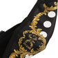 Black Baroque Print Polka Dot Elastic Ear Strap Face Mask