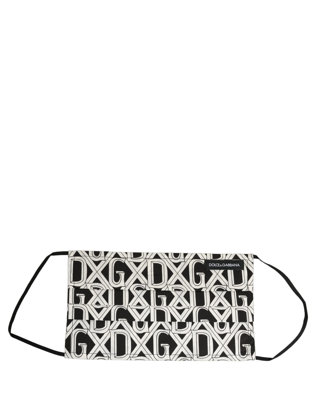 Black White DG Logo Monogram Elastic Ear Strap Face Mask