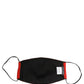 Men Black Carretto Print Elastic Ear Strap Face Mask