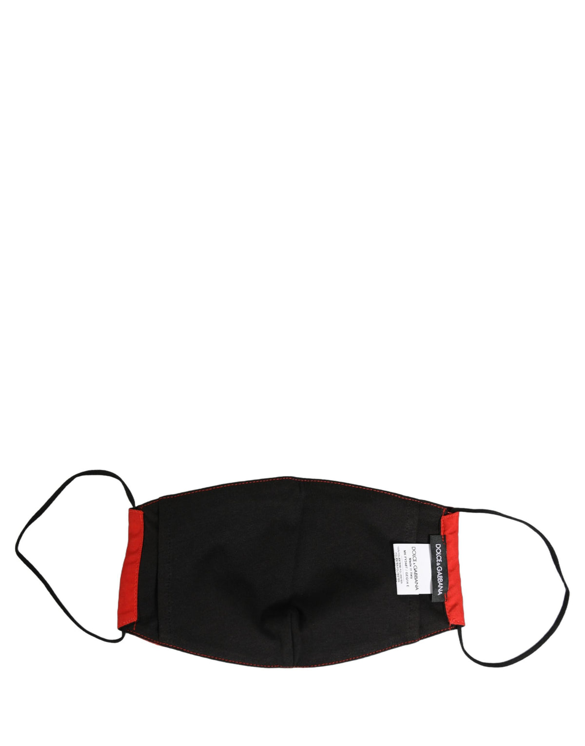Men Black Carretto Print Elastic Ear Strap Face Mask