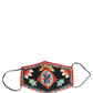 Men Black Carretto Print Elastic Ear Strap Face Mask